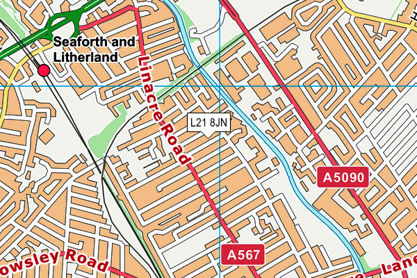 L21 8JN map - OS VectorMap District (Ordnance Survey)