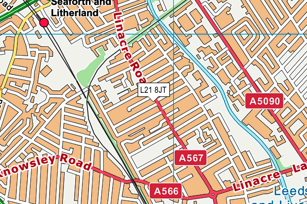 L21 8JT map - OS VectorMap District (Ordnance Survey) L21 8JT map - OS VectorMap District (Ordnance Survey)
