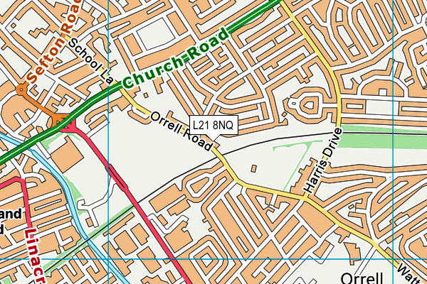 L21 8NQ map - OS VectorMap District (Ordnance Survey) L21 8NQ map - OS VectorMap District (Ordnance Survey)