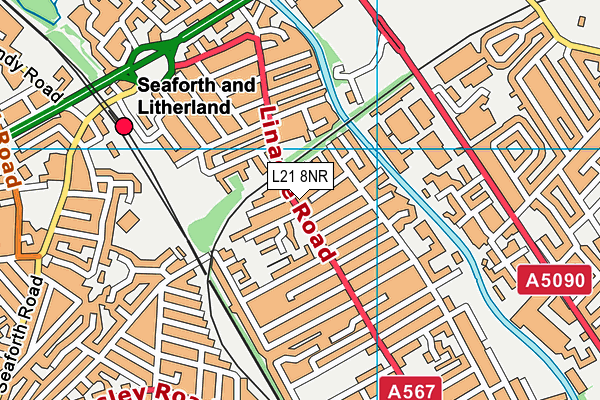 L21 8NR map - OS VectorMap District (Ordnance Survey) L21 8NR map - OS VectorMap District (Ordnance Survey)
