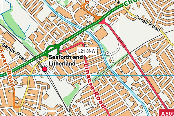 L21 8NW map - OS VectorMap District (Ordnance Survey)