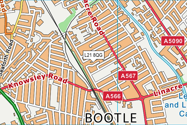 L21 8QG map - OS VectorMap District (Ordnance Survey) L21 8QG map - OS VectorMap District (Ordnance Survey)