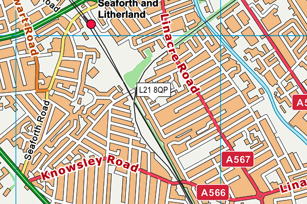 L21 8QP map - OS VectorMap District (Ordnance Survey)
