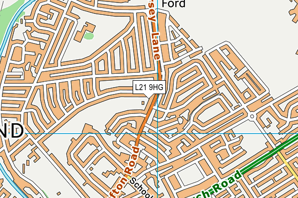 L21 9HG map - OS VectorMap District (Ordnance Survey) L21 9HG map - OS VectorMap District (Ordnance Survey)
