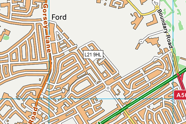 L21 9HL map - OS VectorMap District (Ordnance Survey) L21 9HL map - OS VectorMap District (Ordnance Survey)