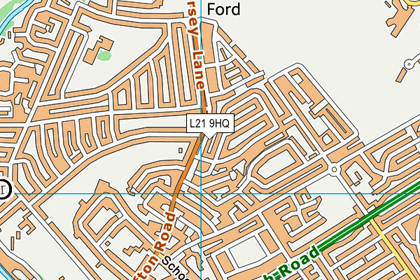L21 9HQ map - OS VectorMap District (Ordnance Survey) L21 9HQ map - OS VectorMap District (Ordnance Survey)