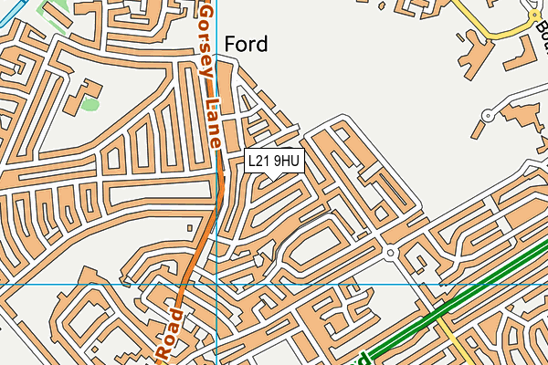 L21 9HU map - OS VectorMap District (Ordnance Survey) L21 9HU map - OS VectorMap District (Ordnance Survey)