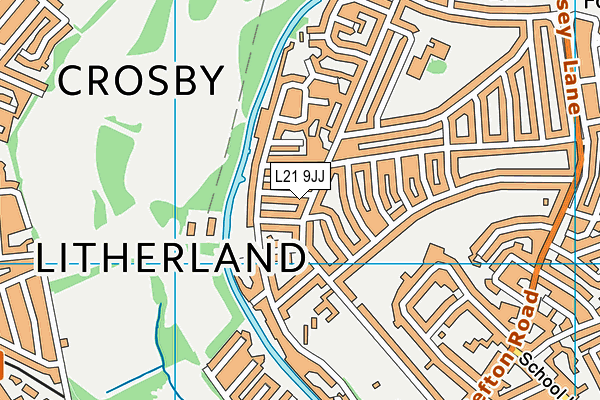 L21 9JJ map - OS VectorMap District (Ordnance Survey)