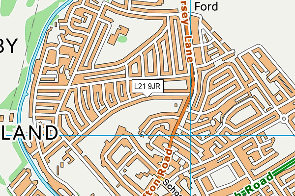 L21 9JR map - OS VectorMap District (Ordnance Survey) L21 9JR map - OS VectorMap District (Ordnance Survey)