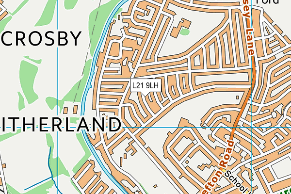 L21 9LH map - OS VectorMap District (Ordnance Survey) L21 9LH map - OS VectorMap District (Ordnance Survey)