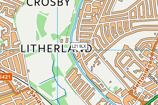 L21 9LX map - OS VectorMap District (Ordnance Survey) L21 9LX map - OS VectorMap District (Ordnance Survey)