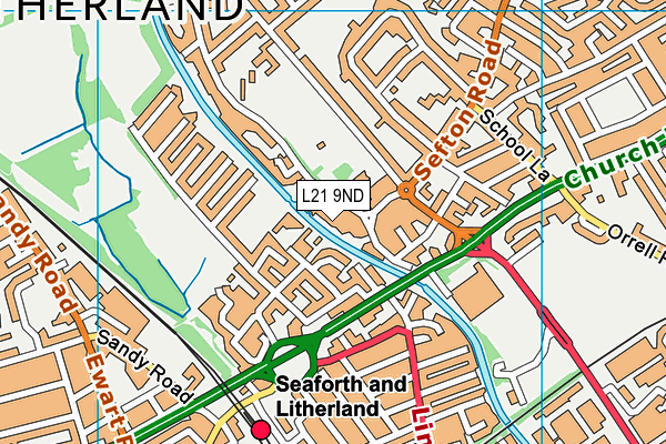 L21 9ND map - OS VectorMap District (Ordnance Survey) L21 9ND map - OS VectorMap District (Ordnance Survey)