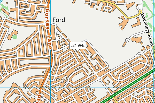 L21 9PE map - OS VectorMap District (Ordnance Survey) L21 9PE map - OS VectorMap District (Ordnance Survey)