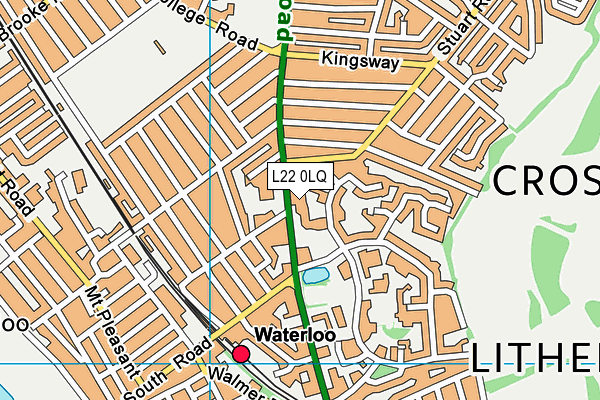 L22 0LQ map - OS VectorMap District (Ordnance Survey) L22 0LQ map - OS VectorMap District (Ordnance Survey)