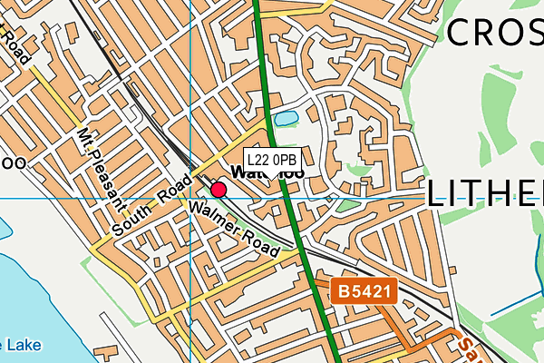 L22 0PB map - OS VectorMap District (Ordnance Survey) L22 0PB map - OS VectorMap District (Ordnance Survey)