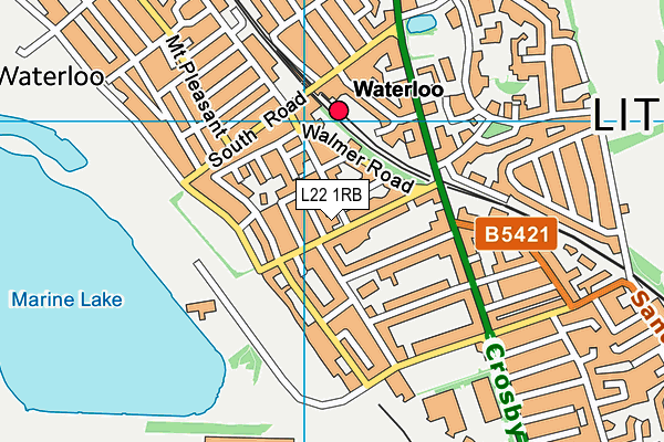 L22 1RB map - OS VectorMap District (Ordnance Survey) L22 1RB map - OS VectorMap District (Ordnance Survey)