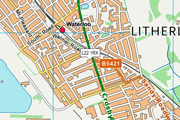 L22 1RX map - OS VectorMap District (Ordnance Survey)