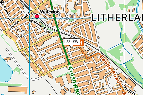 L22 1SW map - OS VectorMap District (Ordnance Survey) L22 1SW map - OS VectorMap District (Ordnance Survey)