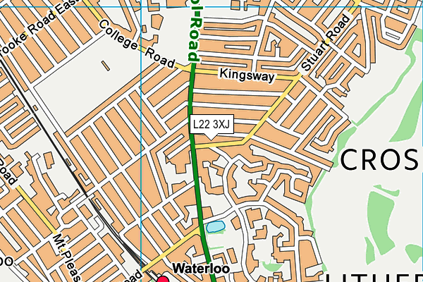 L22 3XJ map - OS VectorMap District (Ordnance Survey) L22 3XJ map - OS VectorMap District (Ordnance Survey)