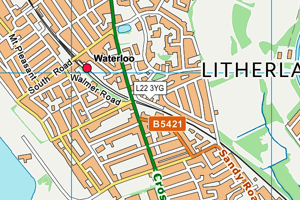 L22 3YG map - OS VectorMap District (Ordnance Survey) L22 3YG map - OS VectorMap District (Ordnance Survey)