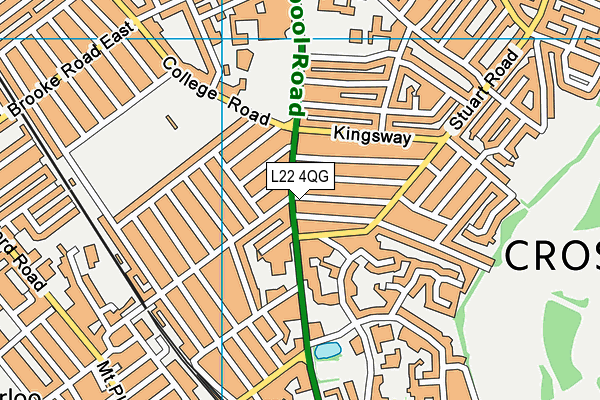 L22 4QG map - OS VectorMap District (Ordnance Survey) L22 4QG map - OS VectorMap District (Ordnance Survey)