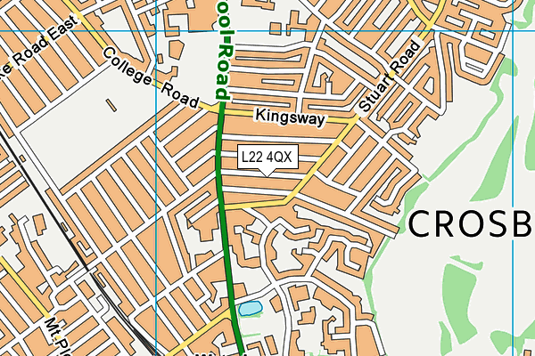 L22 4QX map - OS VectorMap District (Ordnance Survey) L22 4QX map - OS VectorMap District (Ordnance Survey)