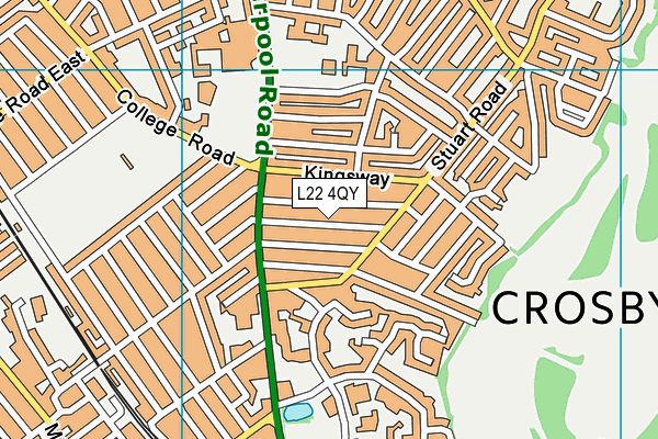 L22 4QY map - OS VectorMap District (Ordnance Survey)