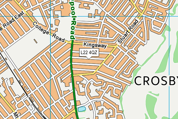 L22 4QZ map - OS VectorMap District (Ordnance Survey) L22 4QZ map - OS VectorMap District (Ordnance Survey)