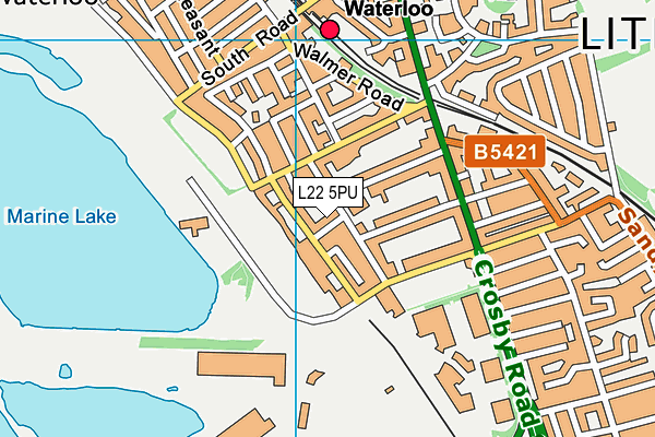 L22 5PU map - OS VectorMap District (Ordnance Survey) L22 5PU map - OS VectorMap District (Ordnance Survey)