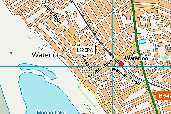 L22 5PW map - OS VectorMap District (Ordnance Survey) L22 5PW map - OS VectorMap District (Ordnance Survey)