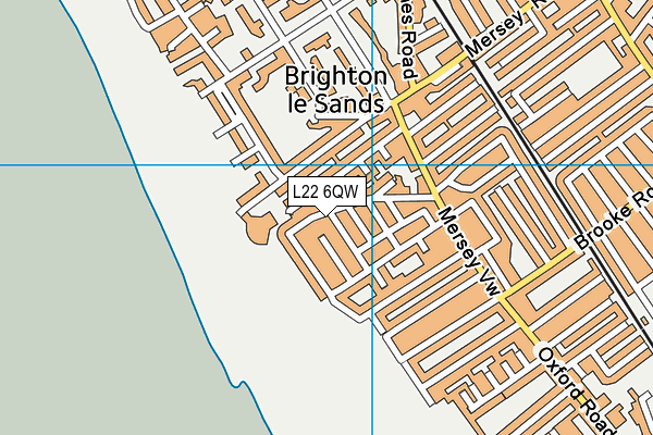 L22 6QW map - OS VectorMap District (Ordnance Survey)