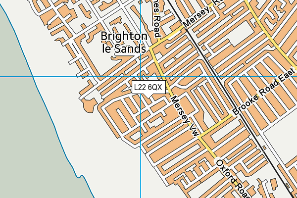 L22 6QX map - OS VectorMap District (Ordnance Survey) L22 6QX map - OS VectorMap District (Ordnance Survey)