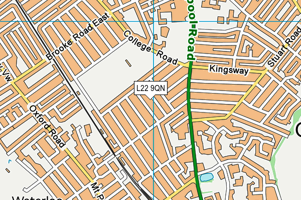 L22 9QN map - OS VectorMap District (Ordnance Survey) L22 9QN map - OS VectorMap District (Ordnance Survey)