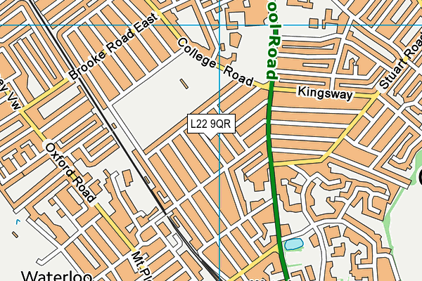 L22 9QR map - OS VectorMap District (Ordnance Survey) L22 9QR map - OS VectorMap District (Ordnance Survey)