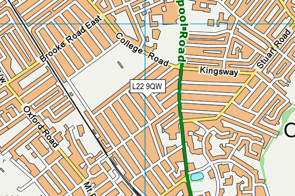 L22 9QW map - OS VectorMap District (Ordnance Survey) L22 9QW map - OS VectorMap District (Ordnance Survey)