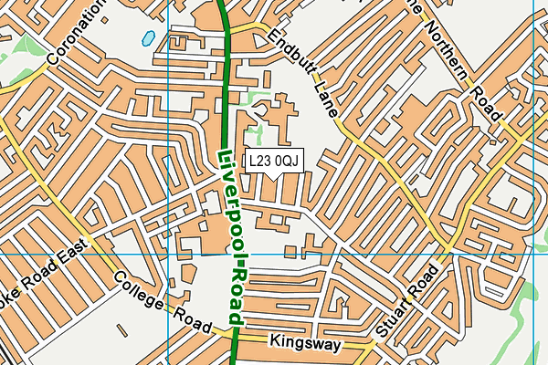 L23 0QJ map - OS VectorMap District (Ordnance Survey)