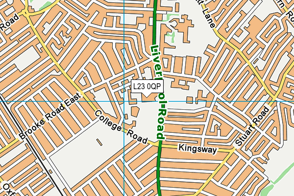 L23 0QP map - OS VectorMap District (Ordnance Survey) L23 0QP map - OS VectorMap District (Ordnance Survey)