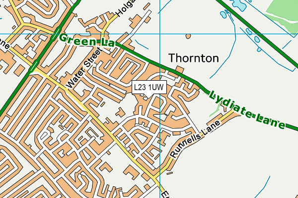 L23 1UW map - OS VectorMap District (Ordnance Survey) L23 1UW map - OS VectorMap District (Ordnance Survey)
