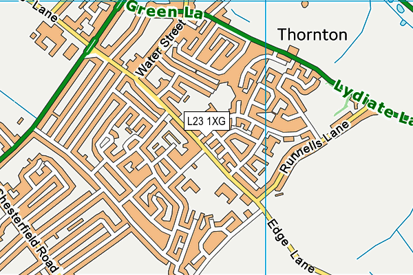 L23 1XG map - OS VectorMap District (Ordnance Survey) L23 1XG map - OS VectorMap District (Ordnance Survey)