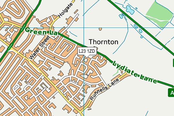 L23 1ZD map - OS VectorMap District (Ordnance Survey)