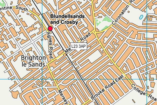 L23 3AP map - OS VectorMap District (Ordnance Survey)