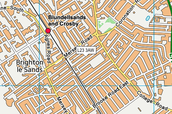 L23 3AW map - OS VectorMap District (Ordnance Survey) L23 3AW map - OS VectorMap District (Ordnance Survey)