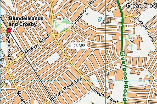 L23 3BZ map - OS VectorMap District (Ordnance Survey) L23 3BZ map - OS VectorMap District (Ordnance Survey)