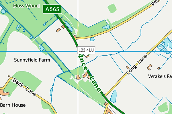 L23 4UJ map - OS VectorMap District (Ordnance Survey) L23 4UJ map - OS VectorMap District (Ordnance Survey)