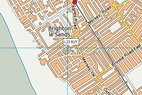 L23 6UY map - OS VectorMap District (Ordnance Survey)
