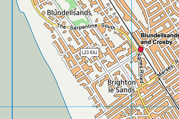 L23 6XJ map - OS VectorMap District (Ordnance Survey) L23 6XJ map - OS VectorMap District (Ordnance Survey)