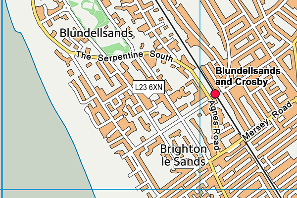 L23 6XN map - OS VectorMap District (Ordnance Survey) L23 6XN map - OS VectorMap District (Ordnance Survey)