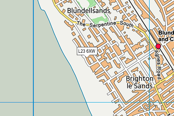 L23 6XW map - OS VectorMap District (Ordnance Survey) L23 6XW map - OS VectorMap District (Ordnance Survey)