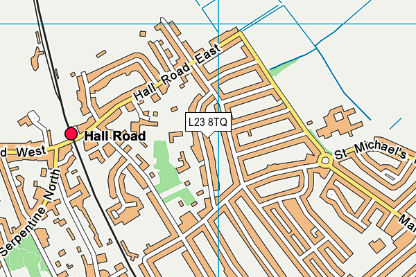L23 8TQ map - OS VectorMap District (Ordnance Survey) L23 8TQ map - OS VectorMap District (Ordnance Survey)