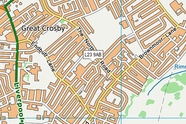 L23 9AB map - OS VectorMap District (Ordnance Survey) L23 9AB map - OS VectorMap District (Ordnance Survey)